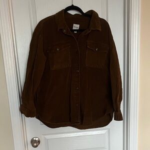 Kensie Brown Button Down Shirt